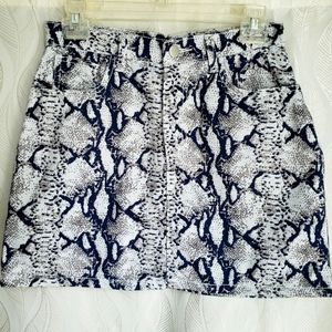 Snake Print Bodycon Mini Skirt